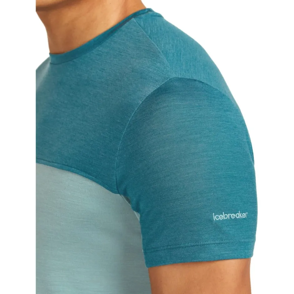 T-Shirts En Tops < Icebreaker erino 125 Coo-ite™ phere Coour Bock T-hirt heren - Hydro/Topaz