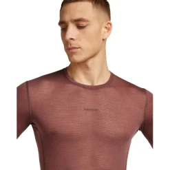 Baselayers < Icebreaker Merino 75 Coo-ite™ Featheright™ Heren overhemd met ange mouwen en ronde has - Carob