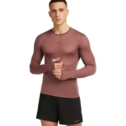 Baselayers < Icebreaker Merino 75 Coo-ite™ Featheright™ Heren overhemd met ange mouwen en ronde has - Carob
