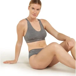 Icebreaker Merino 125 Cool-Lite™ Sprite Racerback BH Dames - Gritstone Hthr