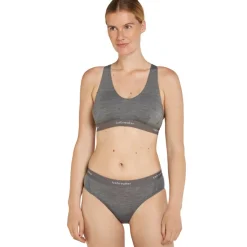Icebreaker Merino 125 Cool-Lite™ Sprite Racerback BH Dames - Gritstone Hthr