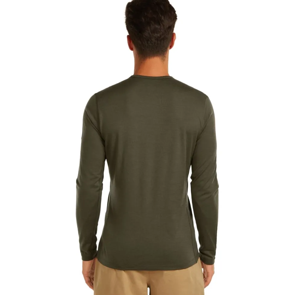 Icebreaker Merino 200 Oasis Thermo-shirt met lange mouwen voor heren - Dark Loden