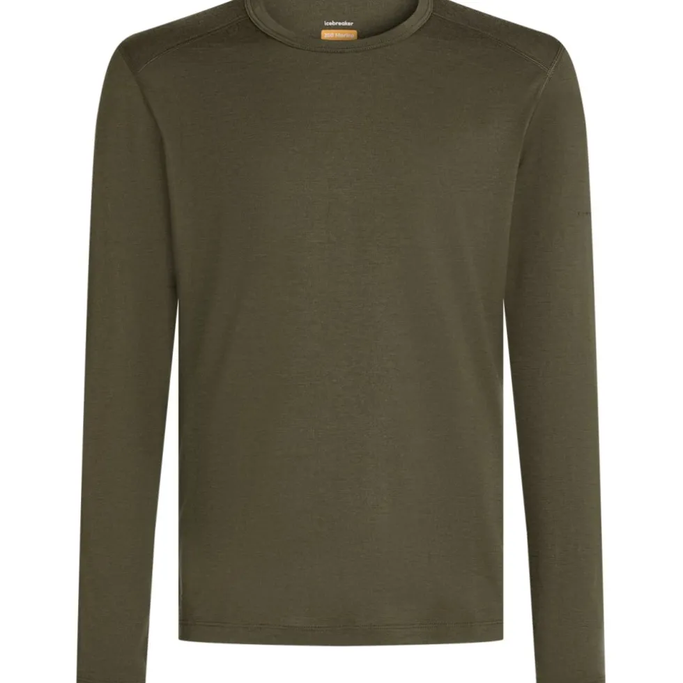 Icebreaker Merino 200 Oasis Thermo-shirt met lange mouwen voor heren - Dark Loden