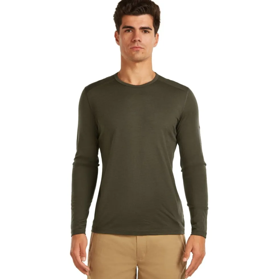 Icebreaker Merino 200 Oasis Thermo-shirt met lange mouwen voor heren - Dark Loden