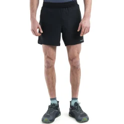 Broeken & Rokken < Icebreaker Merino 125 ZoneKnit™ peed 6" hort Heren - Zwart