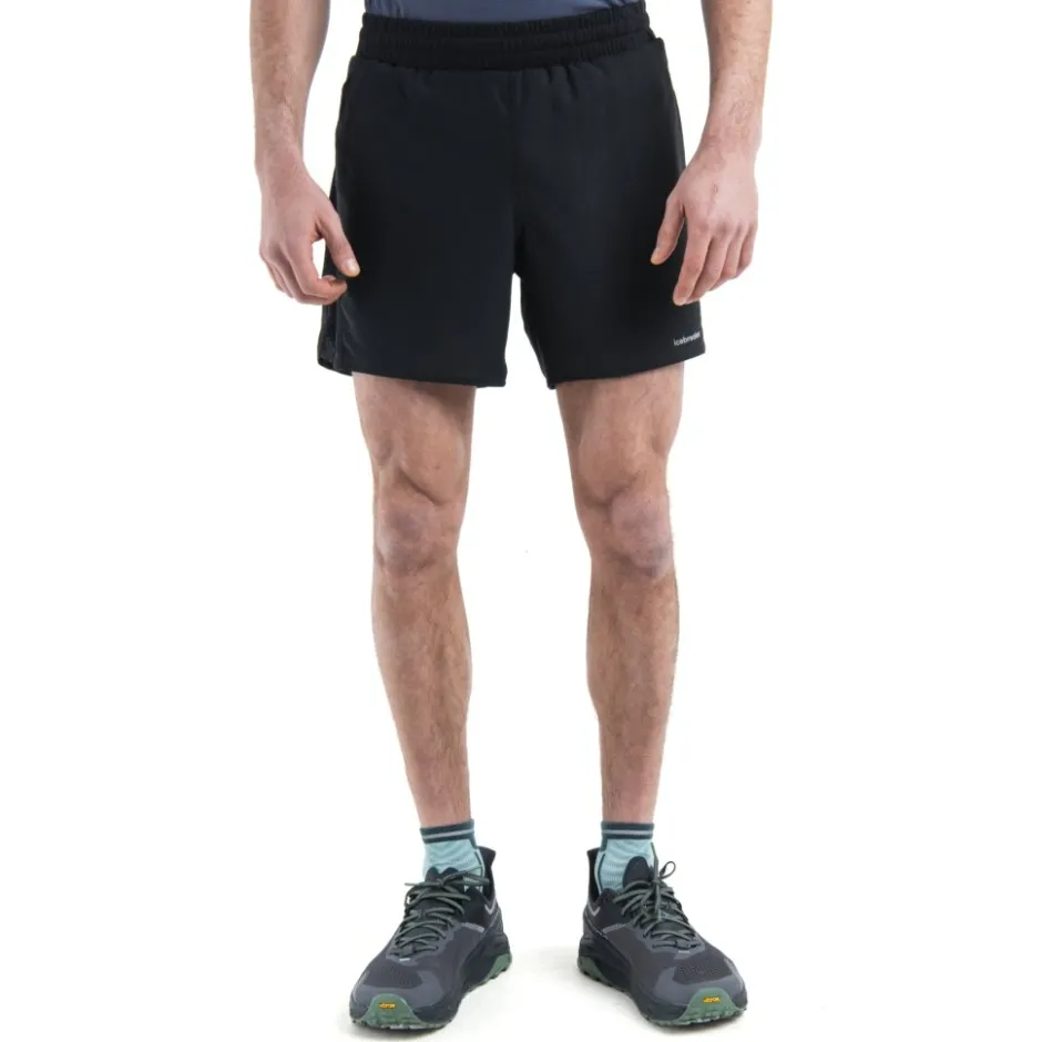 Broeken & Rokken < Icebreaker Merino 125 ZoneKnit™ peed 6" hort Heren - Zwart