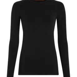 Icebreaker Merino 260 ZoneKnit™ Seamless Shirt met Lange Mouwen Dames - Zwart