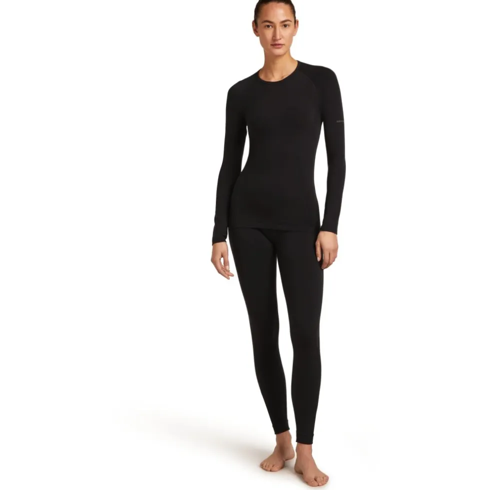 Icebreaker Merino 260 ZoneKnit™ Seamless Shirt met Lange Mouwen Dames - Zwart