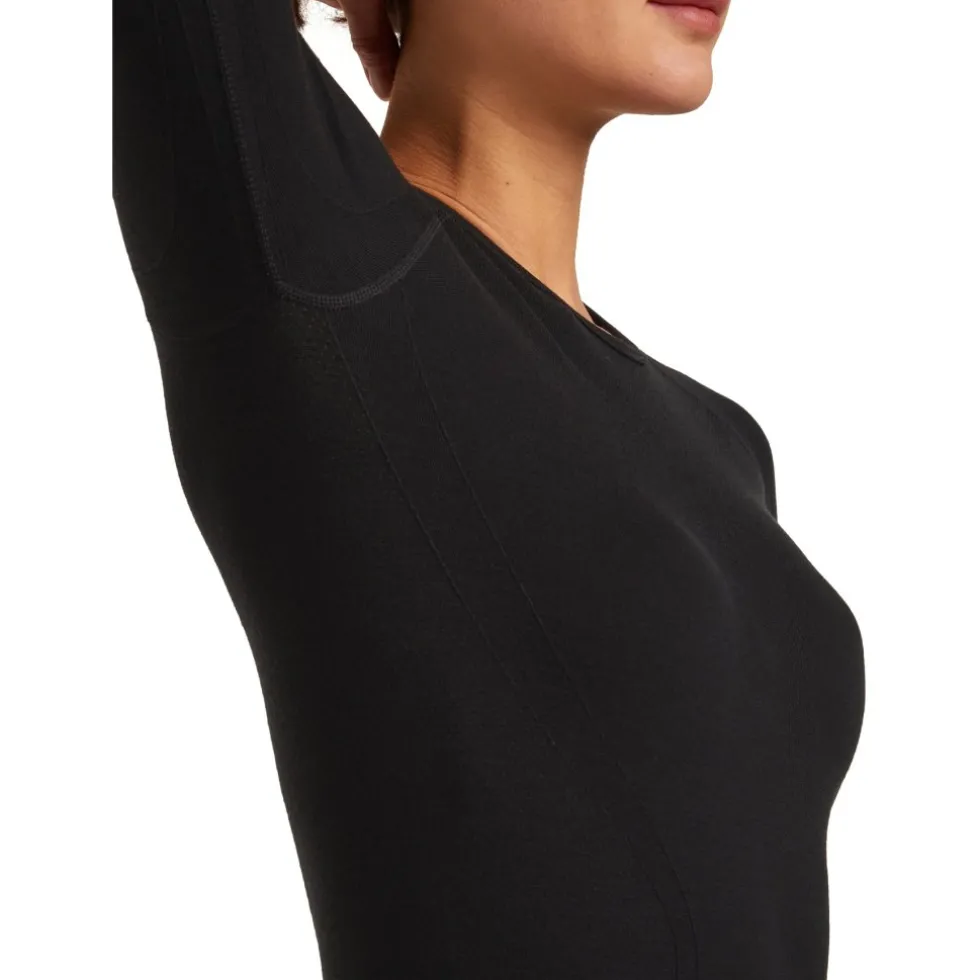 Icebreaker Merino 260 ZoneKnit™ Seamless Shirt met Lange Mouwen Dames - Zwart
