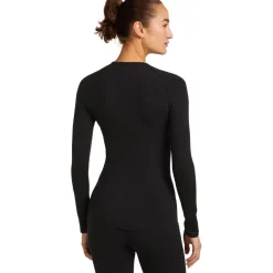 Icebreaker Merino 260 ZoneKnit™ Seamless Shirt met Lange Mouwen Dames - Zwart