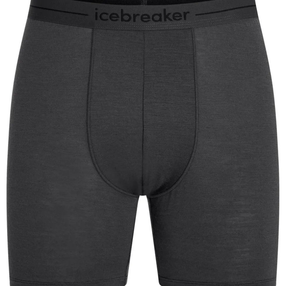 Icebreaker Merino Anatomica Long Boxershort Heren - Zwart 001