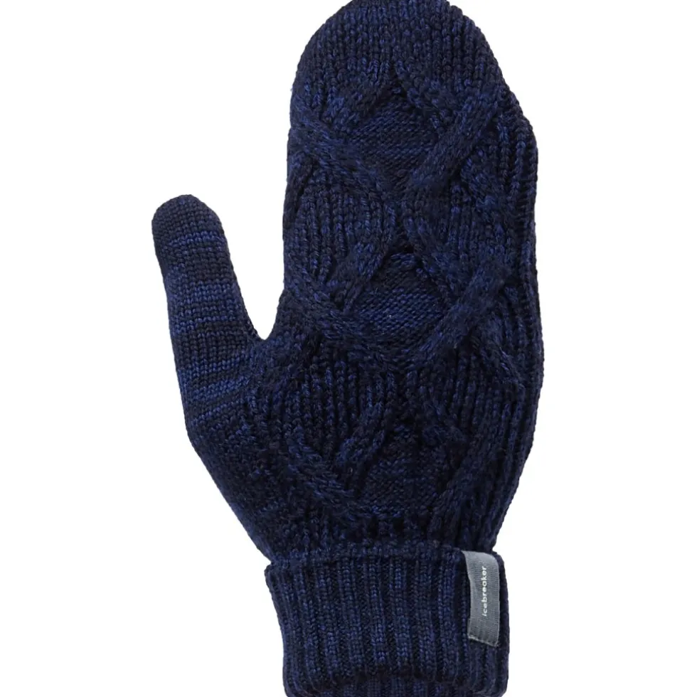 Icebreaker Merino Cable Knit Wanten - Midnight Navy/Royal Navy