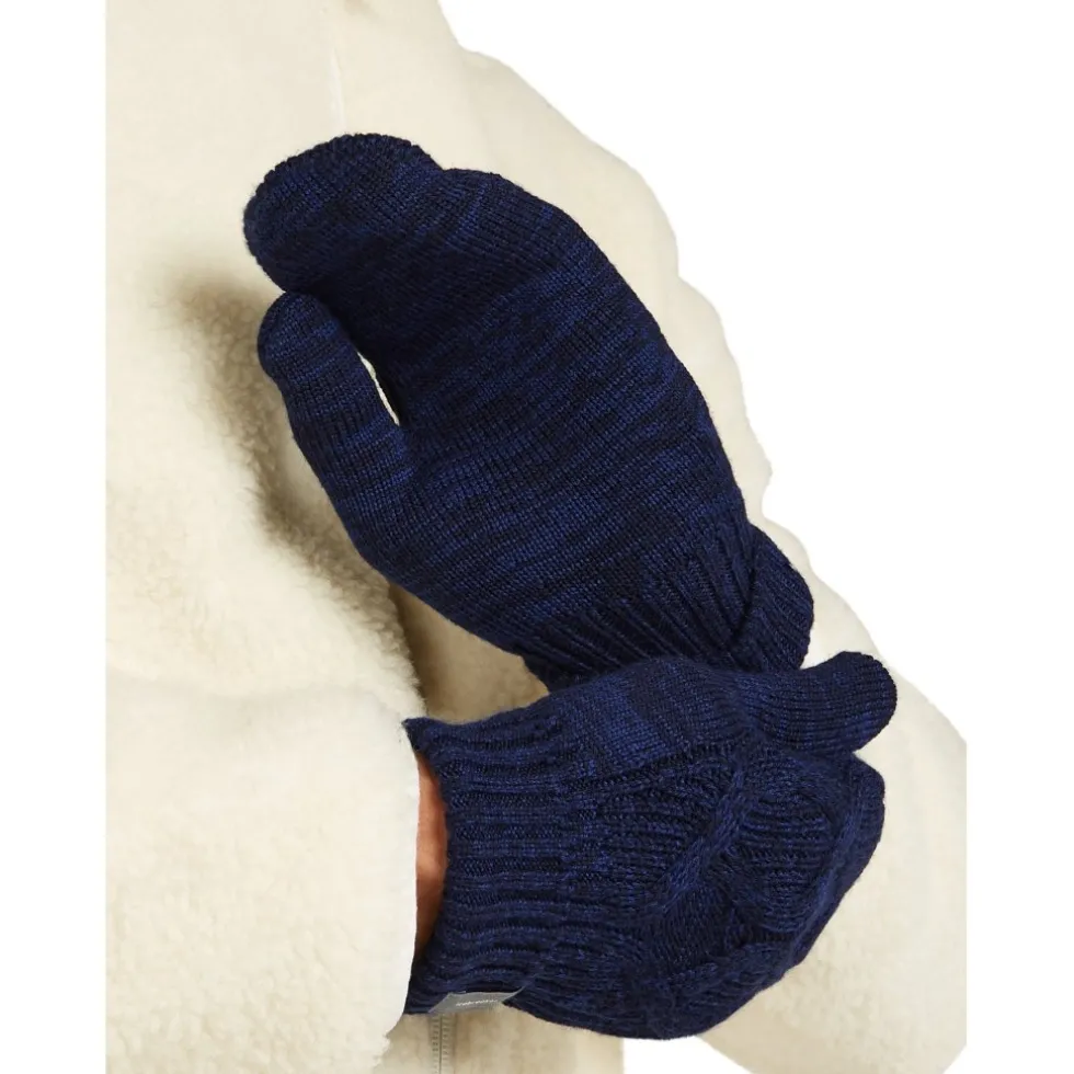 Icebreaker Merino Cable Knit Wanten - Midnight Navy/Royal Navy
