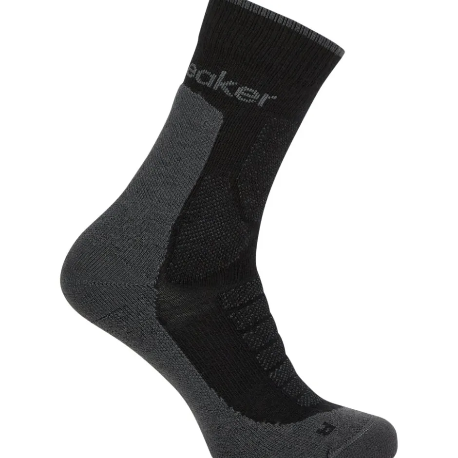 Sokken|Sokken < Icebreaker erino Hike+ Heavy Crew Sokken Heren - Back/Obsidian