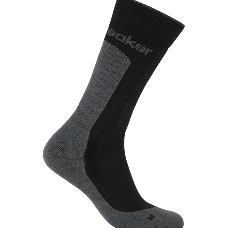 Sokken|Sokken < Icebreaker erino Hike+ ediu Crew Sokken Heren - Zwart/Obsidian