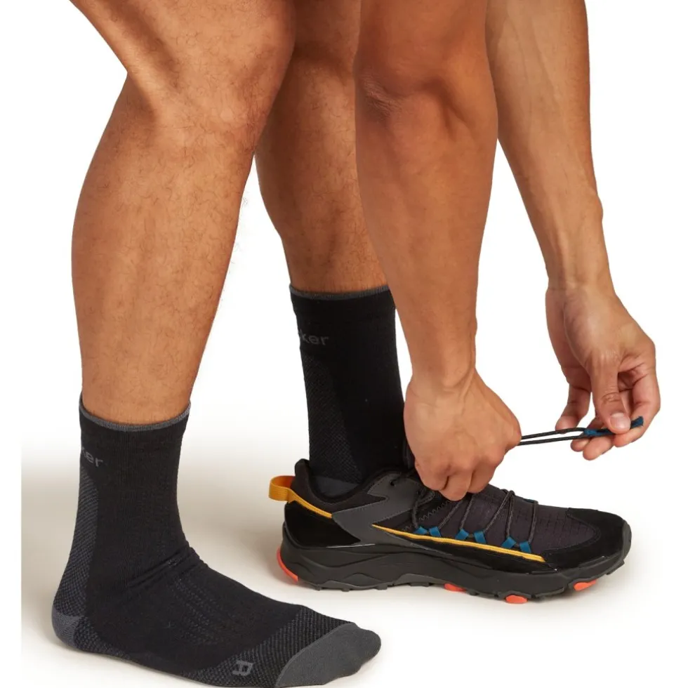 Icebreaker Merino Hike+ Ultralight Quarter Sokken Heren - Zwart/Obsidian