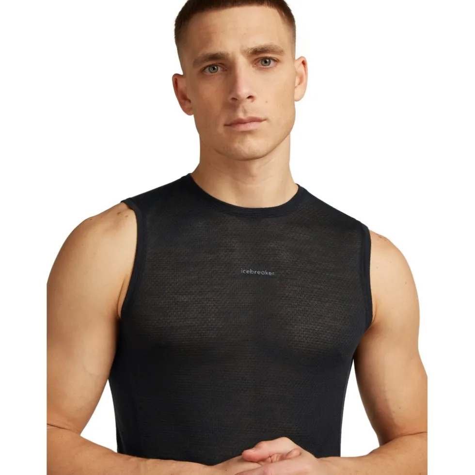 Icebreaker Merino 75 Cool-Lite™ Featherlight™ Tanktop voor heren - Zwart