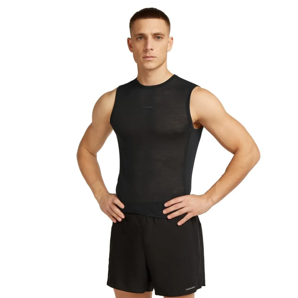 Icebreaker Merino 75 Cool-Lite™ Featherlight™ Tanktop voor heren - Zwart