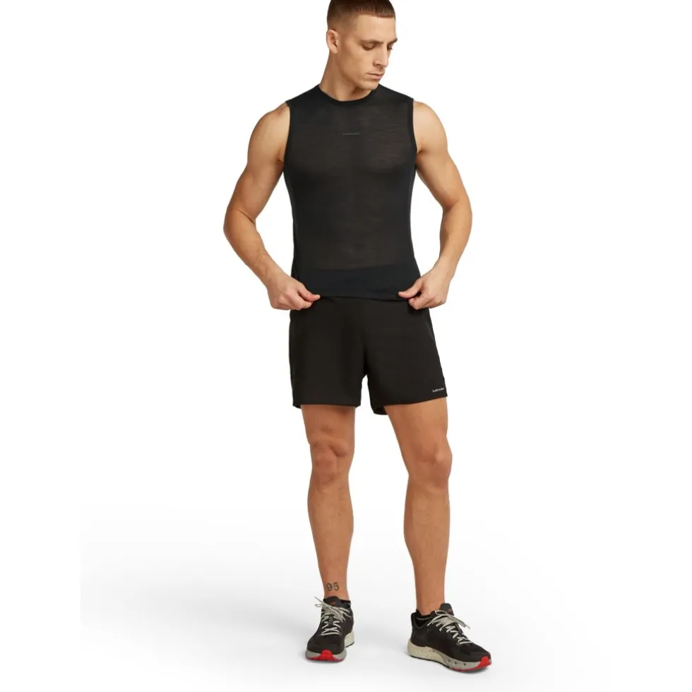 Icebreaker Merino 75 Cool-Lite™ Featherlight™ Tanktop voor heren - Zwart