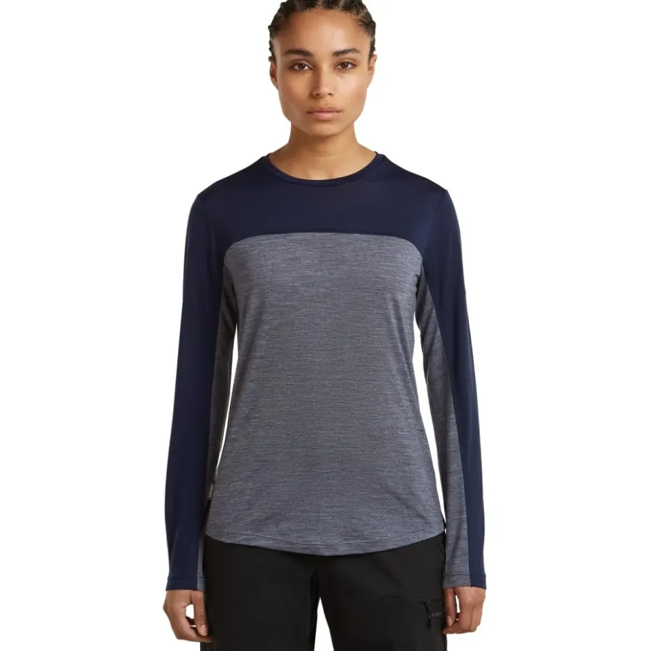 T-Shirts En Tops|Shirts & Midlayers < Icebreaker erino 125 Coo-ite™ phere Coour Bock T-hirt et ange ouwen voor dae - idnight Navy Hthr/idnight Navy