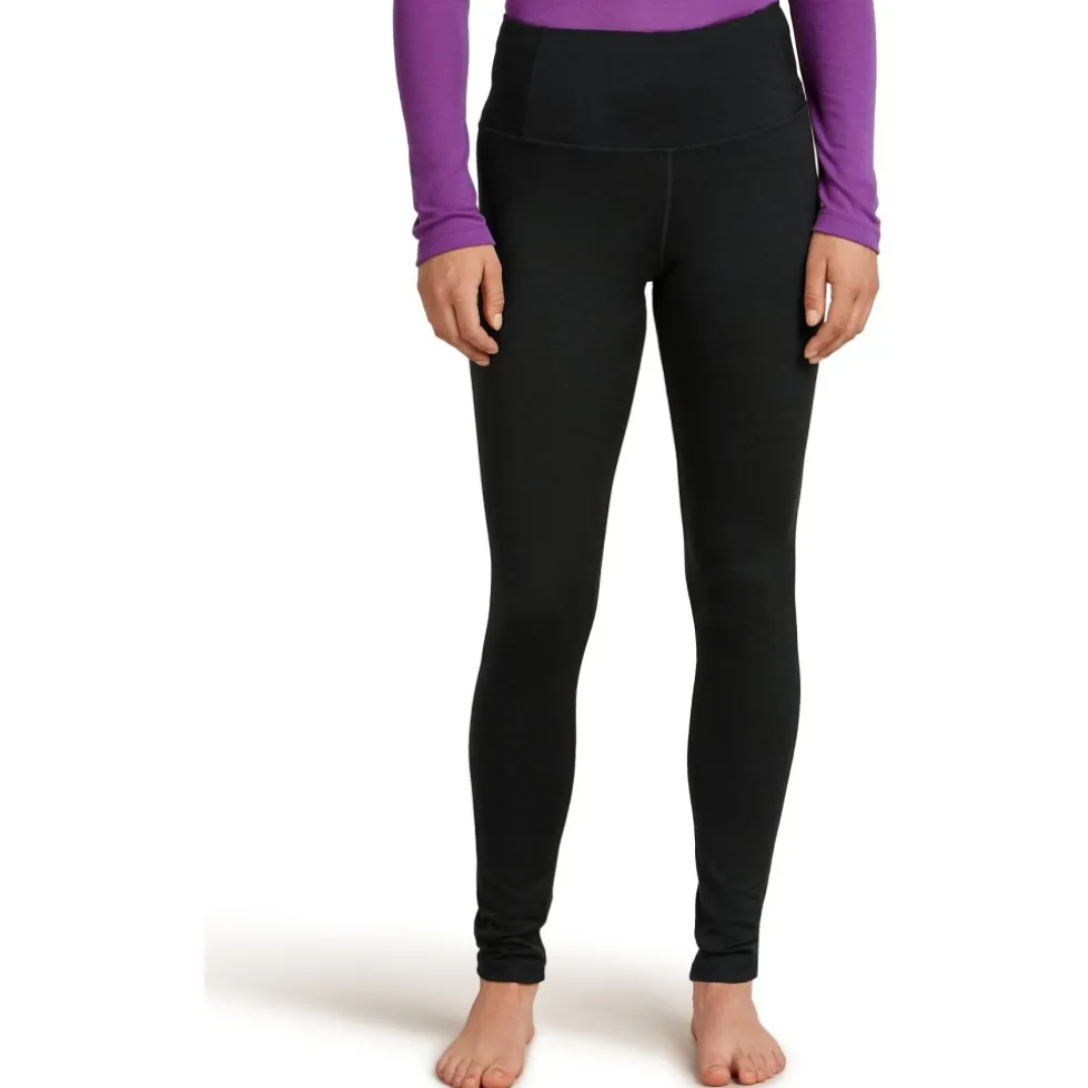 Icebreaker Merino 200 Oasis High Rise Tights Dames - Zwart
