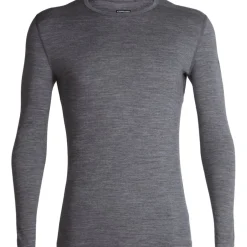Icebreaker Merino 200 Oasis Thermo-shirt met lange mouwen voor heren - Gritstone Hthr