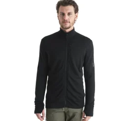 Icebreaker Merino 260 Quantum Herenjas met lange mouwen en ritssluiting - Zwart