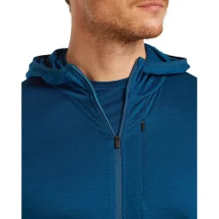 Icebreaker Merino 200 Realfleece™ Descender Herenhoodie met lange mouwen en ritssluiting - Atlantis/Arctic
