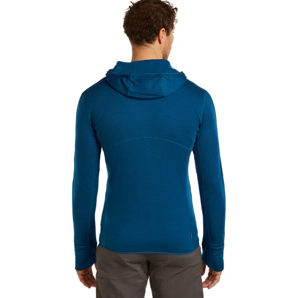 Icebreaker Merino 200 Realfleece™ Descender Herenhoodie met lange mouwen en ritssluiting - Atlantis/Arctic