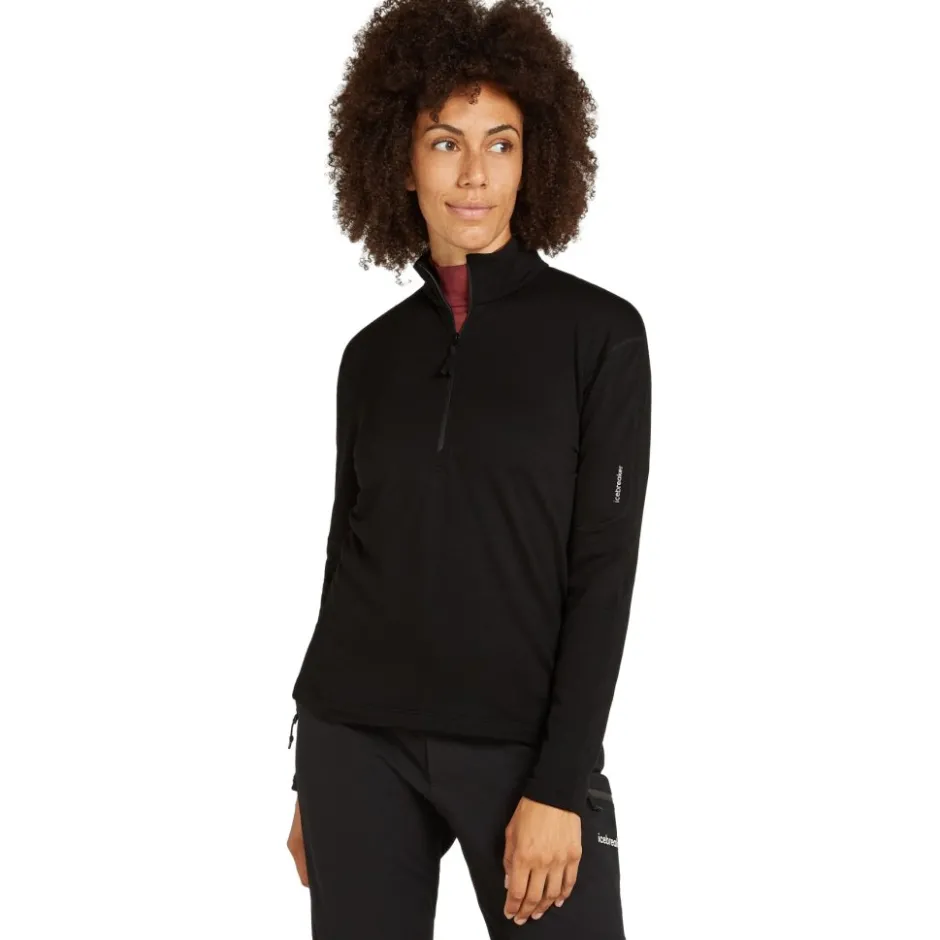 Shirts & Midlayers < Icebreaker erino 360 Reafeece™ Eeenta Haf Zip Trui Daes - Zwart