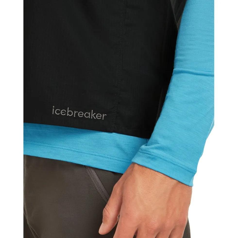 Icebreaker Merino Shell+™ Cotton Elevation Winbreaker Vest Heren - Black