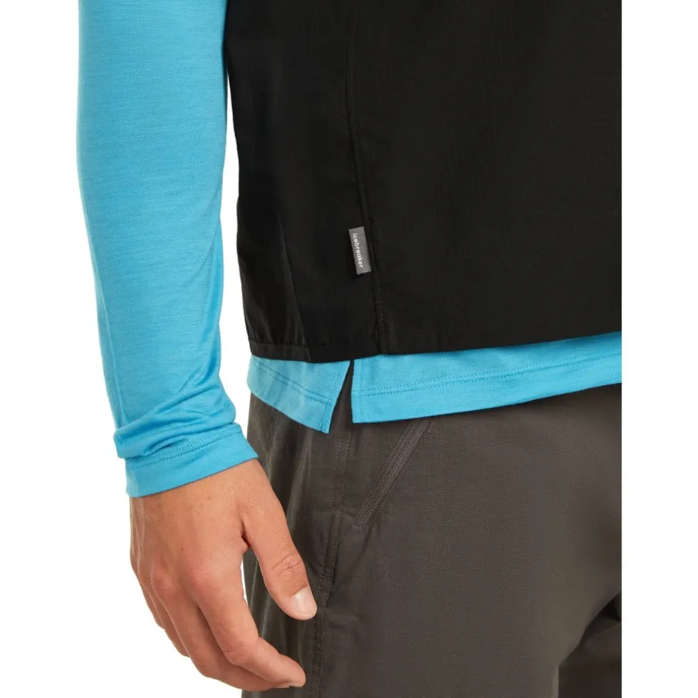 Icebreaker Merino Shell+™ Cotton Elevation Winbreaker Vest Heren - Black