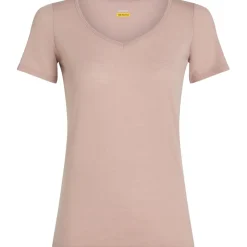 Icebreaker Merino Siren Sweetheart Korte mouw top dames - Pink Quartz