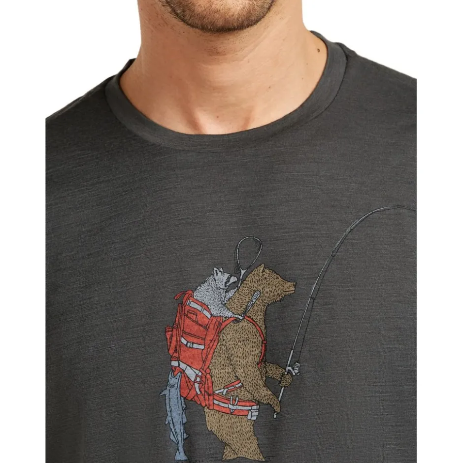 Shirts & Midlayers < Icebreaker erino 150 Tech ite Bear Catch T-hirt heren - Obidian