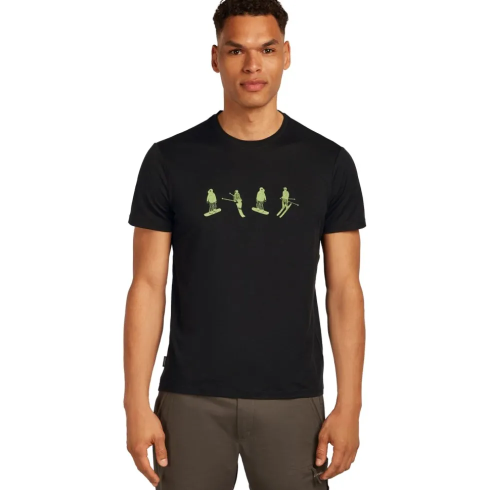 Icebreaker Merino 150 Tech Lite Snow Day T-Shirt Heren - Zwart