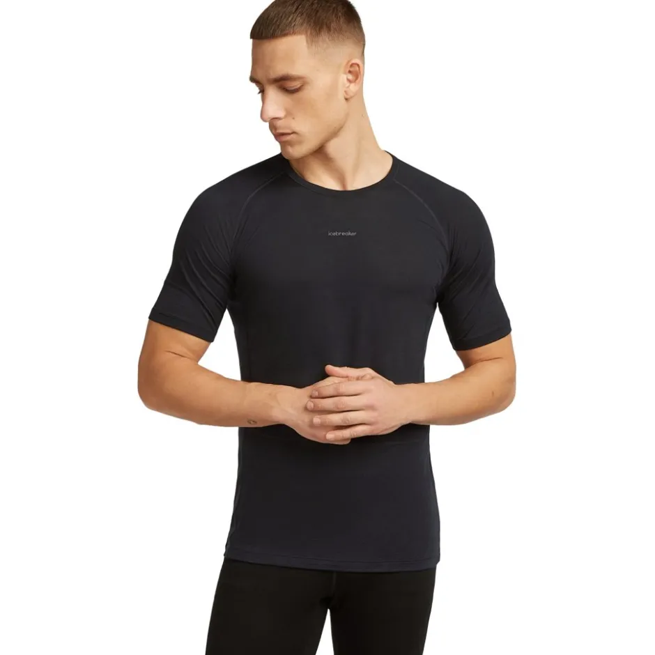 Baselayers < Icebreaker erino 125 ZoneKnit™ Crewe hirt Heren - Zwart