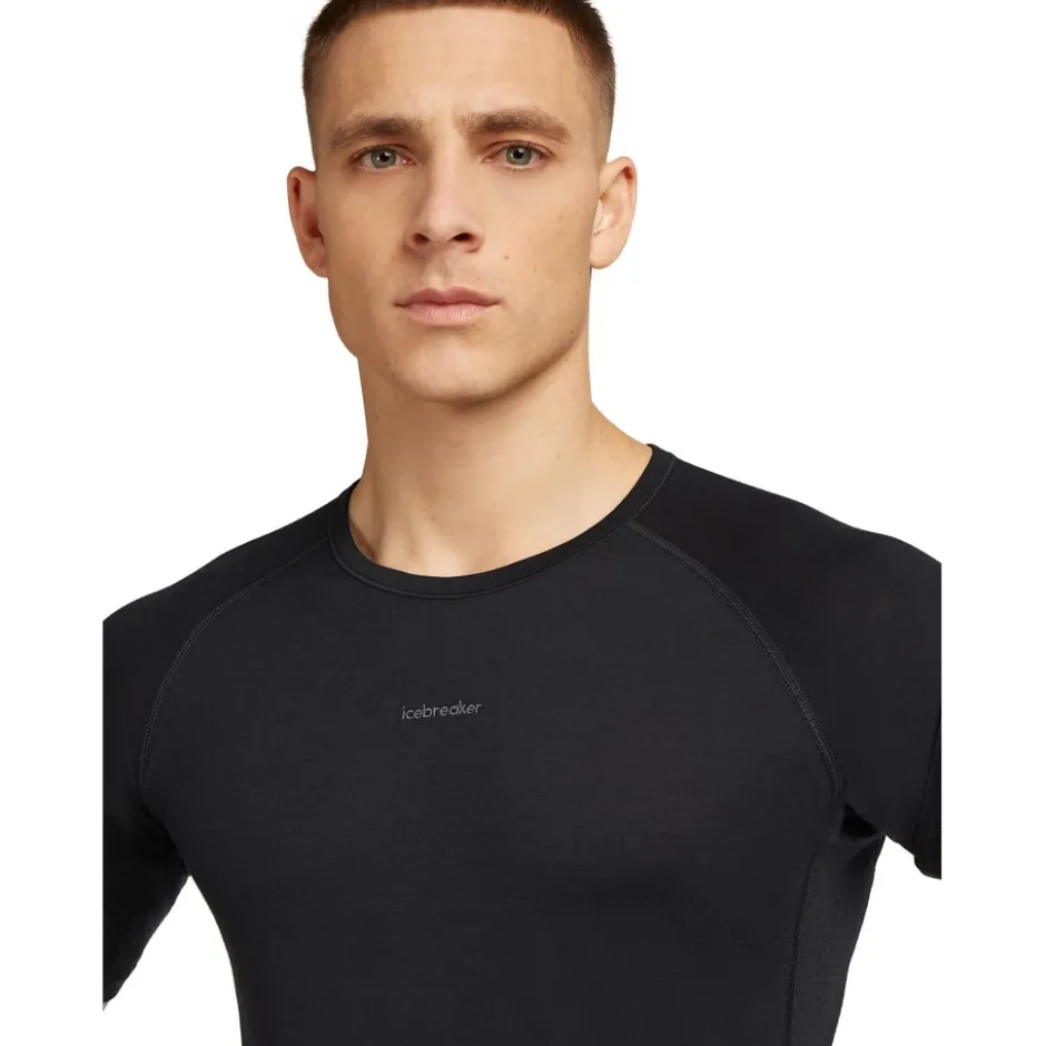 Baselayers < Icebreaker erino 125 ZoneKnit™ Crewe hirt Heren - Zwart