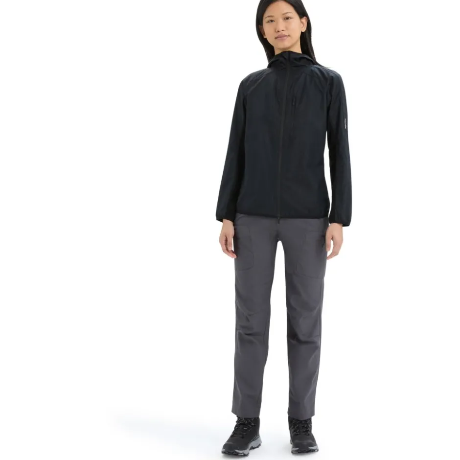 Jassen & Vesten < Icebreaker hell+™ Merino Cotton Windbreaker Dame - Zwart