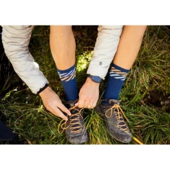 INCYLENCE Merino Light Lanes Sokken - Navy Orange