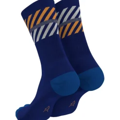 INCYLENCE Merino Light Lanes Sokken - Navy Orange