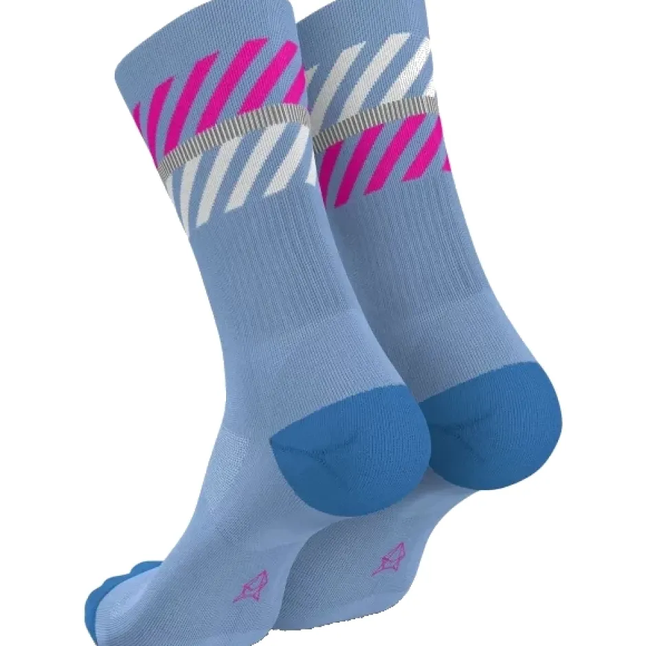Sokken|Sokken < INCYLENCE Merino Light Lanes Sokken - Water Pink