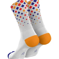 Sokken < INCYLENCE Running Crystals Hardloopsokken - Wit Paars Oranje