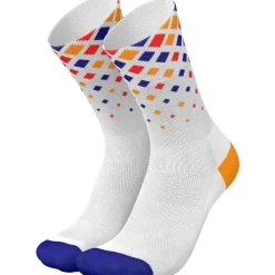 Sokken < INCYLENCE Running Crystals Hardloopsokken - Wit Paars Oranje