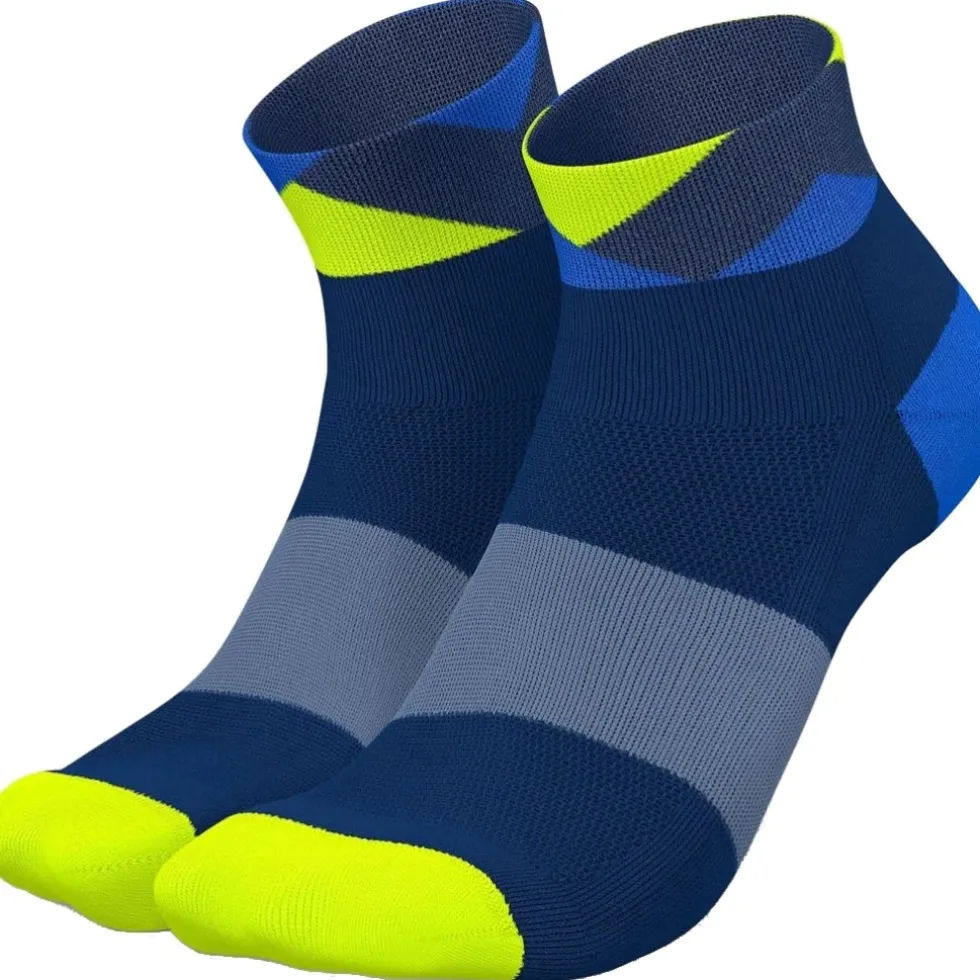 INCYLENCE Running Peaks Short Sokken - Navy Blue Canary