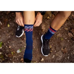 INCYLENCE Merino Light Lanes Sokken - Navy Inferno