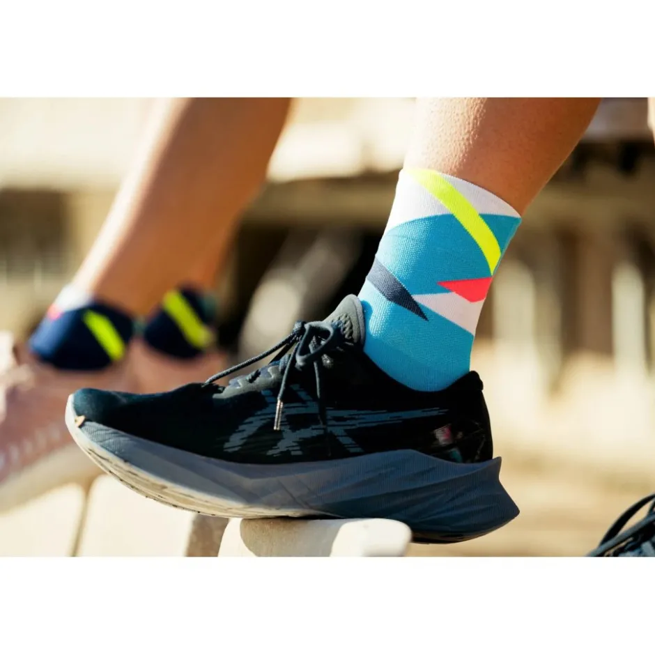 Fietssokken|Sokken < INCYLENCE Ultralight Strikes Sokken - Blauw Inferno