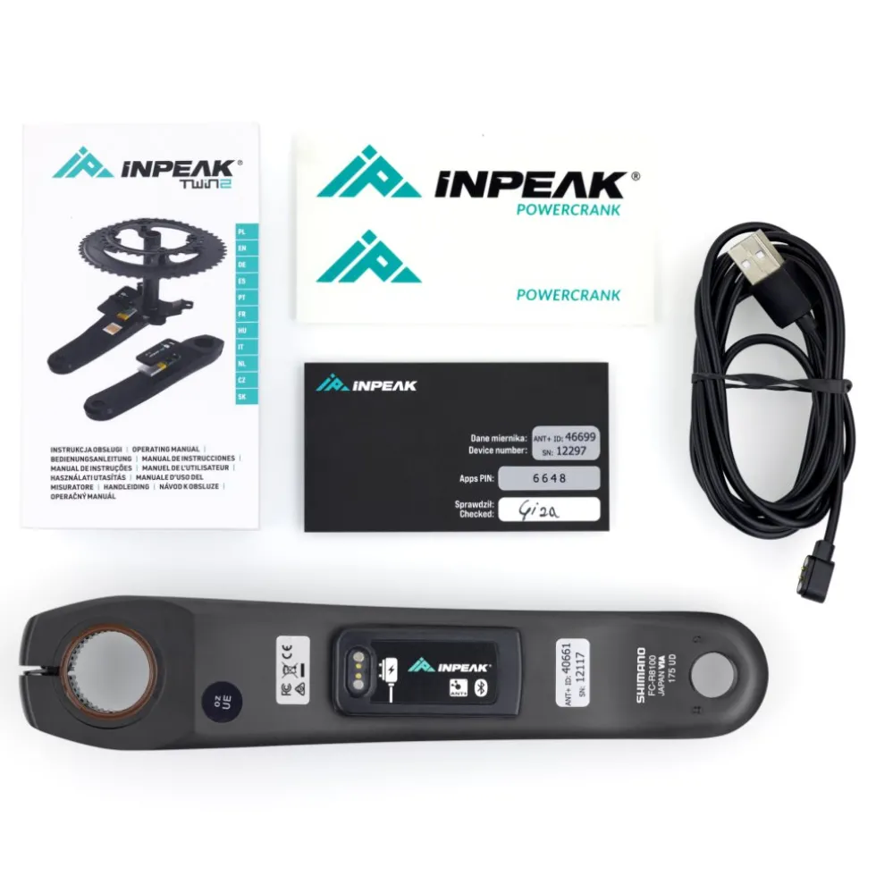 INPEAK Powercrank-E Powermeter Crankarm - Ready | Single (links) - Shimano Ultegra FC-R8100