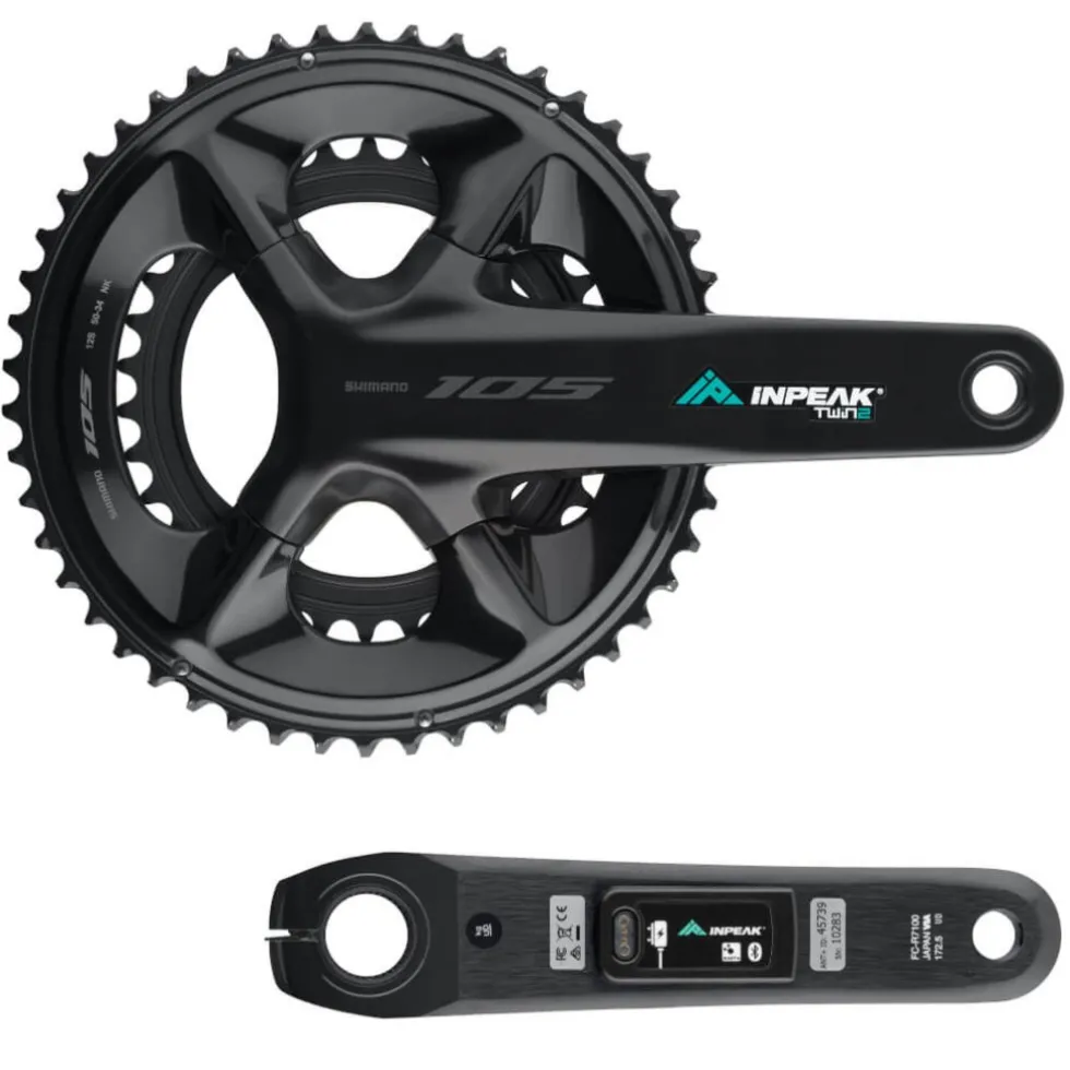 INPEAK Powercrank-E TWiN2 Powermeter Crankset - Shimano 105 FC-R7100 - 52/36
