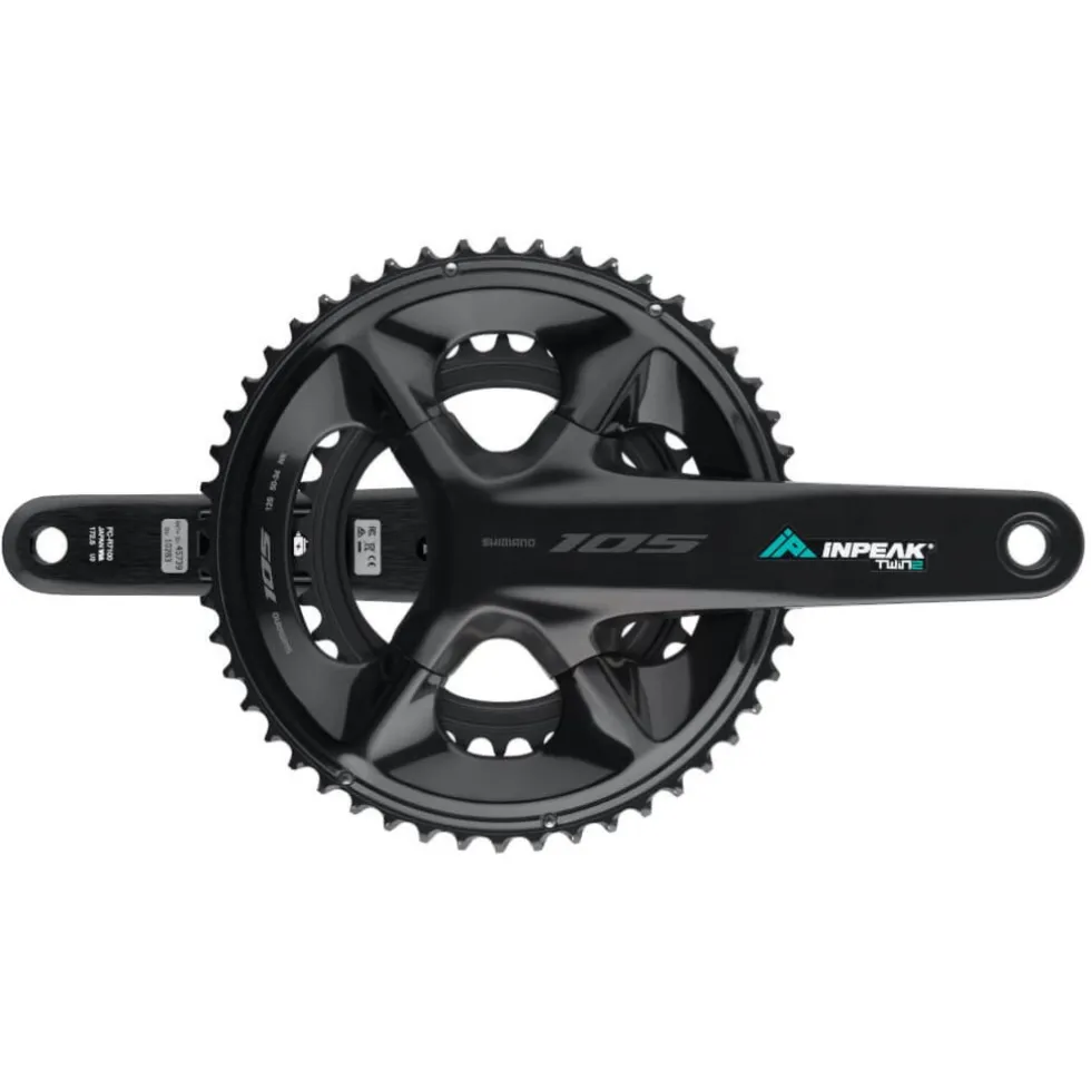 INPEAK Powercrank-E TWiN2 Powermeter Crankset - Shimano 105 FC-R7100 - 52/36
