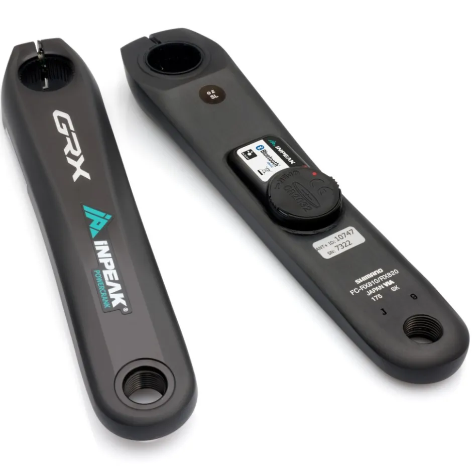 Vermogensmeters|Vermogensmeters < INPEAK Powercrank Powermeter Crankarm - Ready | Single (links) - Shimano GRX FC-RX820 / FC-RX810